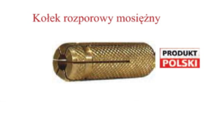 Kołek rozporowy mosiężny